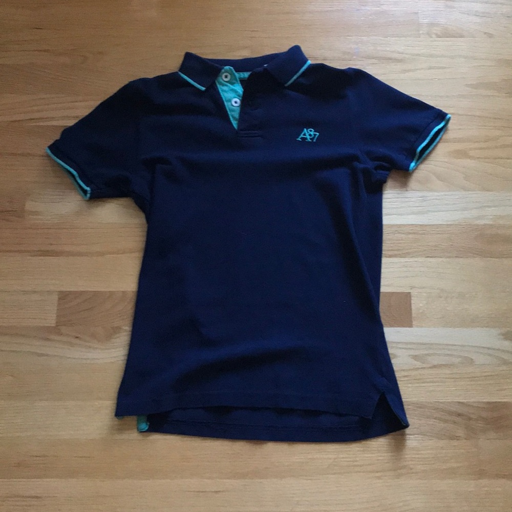 Men’s Aeropostale Polo Shirt XS Green and Navy